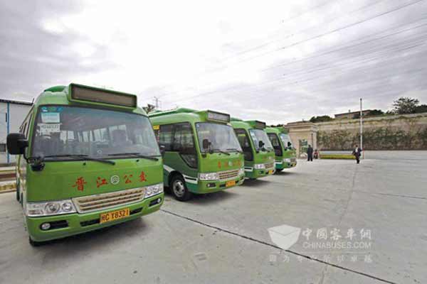 10部金旅纯电动公交车投运晋江