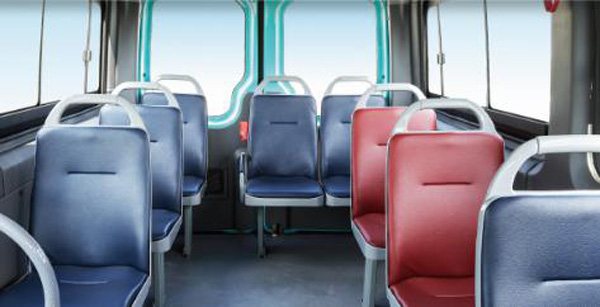 海格H6V公交版车内装配公交座椅