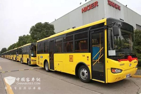 1200台出口沙特的海格客车整装待发