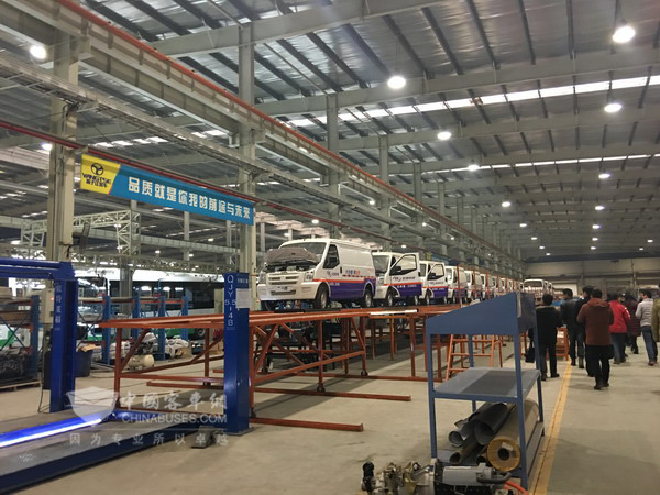 基本实现全面电动化的生产车间