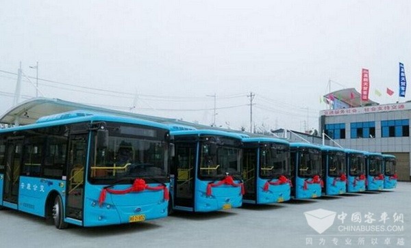 陕西安康：首批50辆纯电动公交车投用