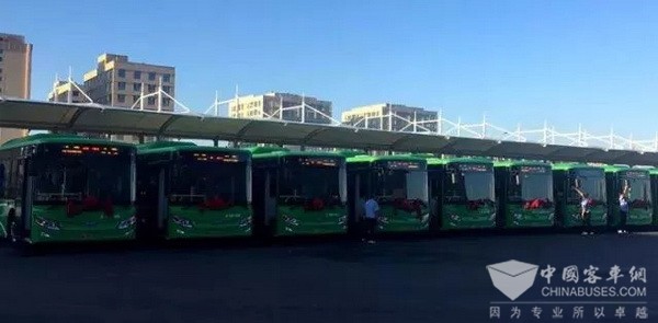 开沃纯电动批量投运 助力呼市换新颜