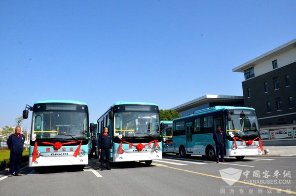建县70周年献礼 65台安凯纯电动公交助肥西“绿色出行”