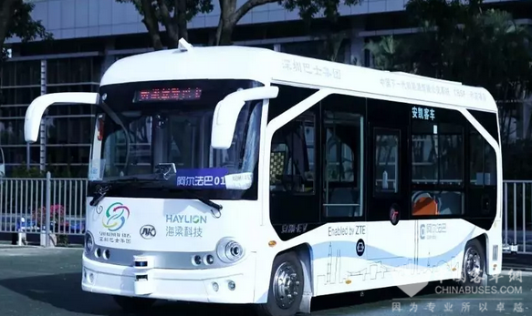 全球第一条无人驾驶智能公交线路在深圳试运营300天，车型来自安凯客车