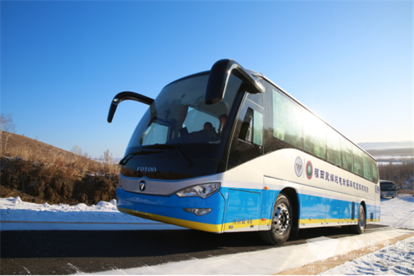 挑战高寒极限|福田欧辉完成全球首例全气候纯电动客车测试
