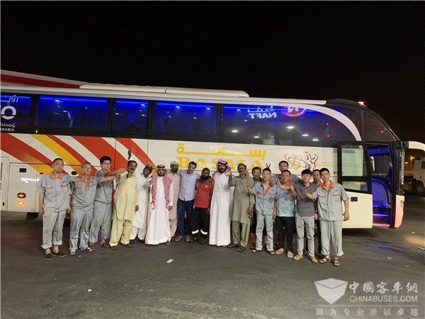 中通客车沙特服务团队：24小时待命保障车辆安全无忧运行 　