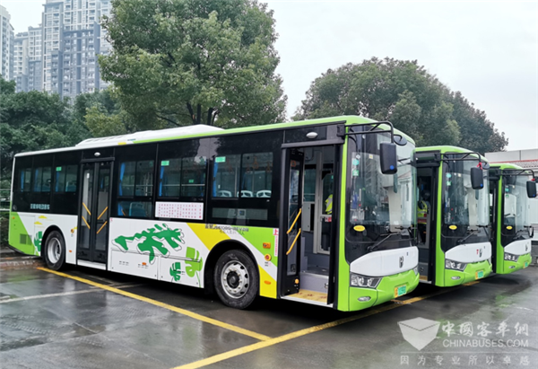 亚星再助绿色交通 重庆长寿区首批新能源公交车上线1