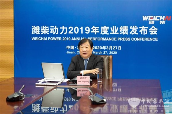 谭旭光：潍柴动力2019年营收1743亿 未来要保持每年10%的稳定增长