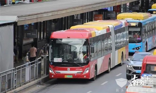 新版“巨无霸”公交车上线广州BRT 