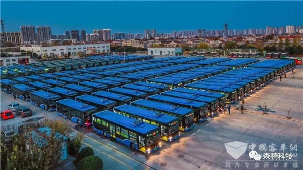 238台搭载森鹏数字驾驶舱的新能源公交交付石家庄公交总公司