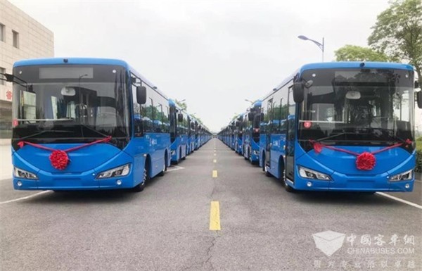 合作源于信赖 50台国唐鸿途纯电动公交交付滨海