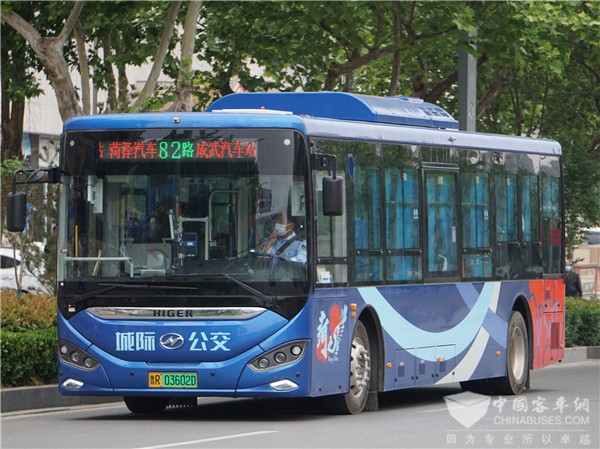 30台苏州金龙蔚蓝公交助菏泽绿色交通提档升级