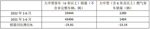 2022年上半年六天然气客车市场特点总结