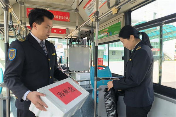 青岛温馨巴士打造“鲅鱼尝鲜”主题公交车厢专线