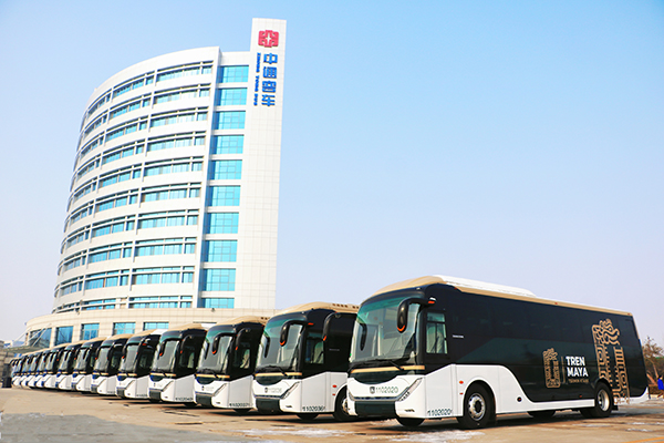 正式打响了海外市场第一枪 中通H11旅游客车批量出口墨西哥