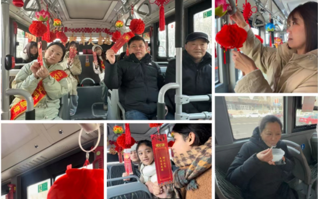 传统文化绽光彩 乌鲁木齐公交小小车厢映元宵
