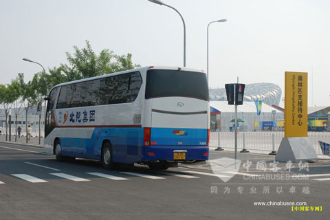 北汽集团用于服务北京奥运会的大龙用龙威客车