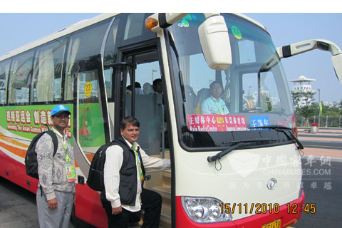 GZ6107F团体旅游车被选定为亚运会开幕式媒体唯一接送专用车