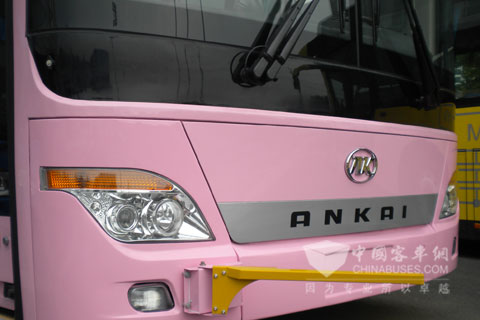 安凯校车安全提示杆