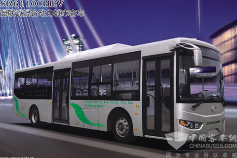 上饶全混式混合动力城市客车SR6110CHEV 
