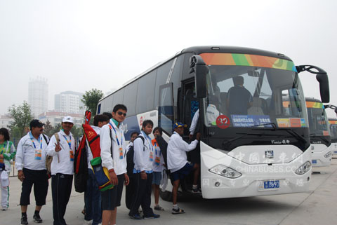 运动员乘坐中通服务用车