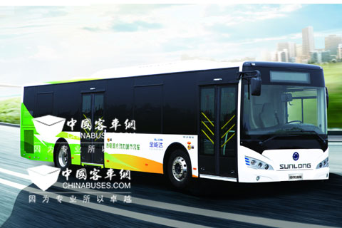 申龙6129新型混合动力公交客车