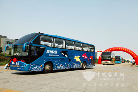 常州公路运输集团的海格LNG公路客车 