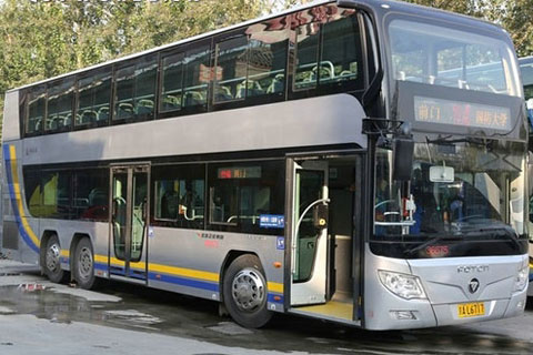 福田欧辉双层LNG公交车  