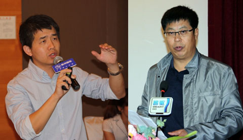 大金龙新科技研究发展部陈晓冰博士      辽宁虎跃快运公司技术部部长田再国