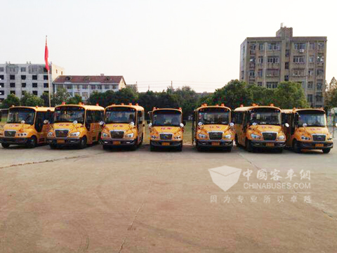 湖北天门校车公司批量购置专用校车再选宇通