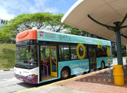 海格燃料电池城市客车出口服务新加坡青奥会