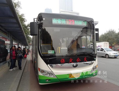 宇通混合动力公交受到欢迎