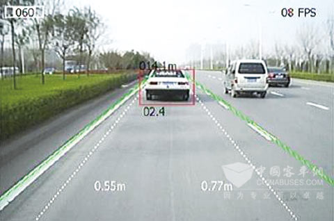  系统识别到危险后报警提示