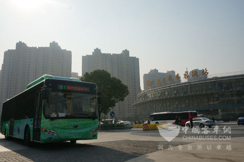 宇通插电式混合动力试水苏州91路