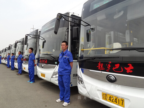 宇通新能源公交助力推广