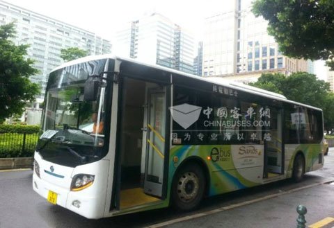 纯电动公交车FDG6113EVG在澳门营运