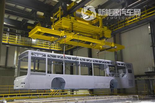 南车时代电动第一辆整车电泳工艺样车