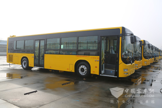 调试中的黄海客车