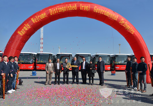 313辆金龙客车批量出口伊拉克