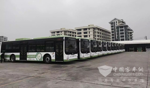 松正插电式混合动力系统公交车