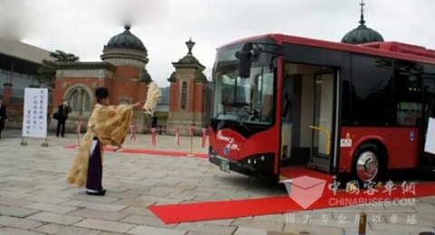 日本传统仪式祈祝比亚迪K9在日本成功运行