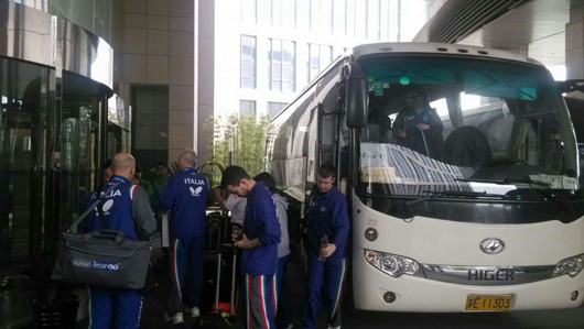 意大利国家队抵达苏州