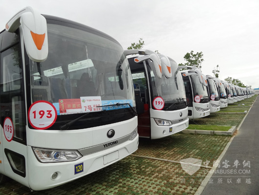 随时待发的宇通纯电动大巴