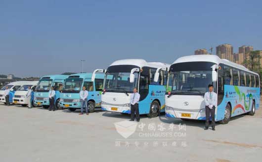 三款金龙纯电动车选为青运会通勤用车