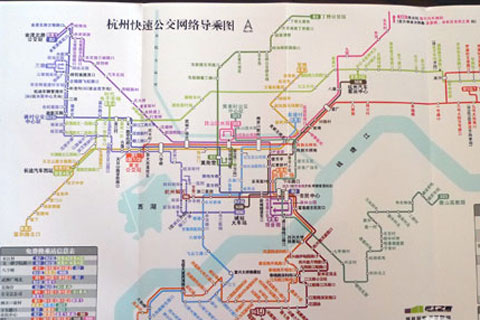 网友制作杭州快速公交网络导乘图