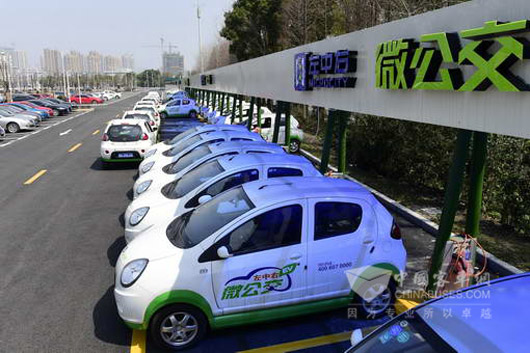 浙江杭州最大“微公交”站即将投入使用