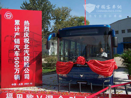 福田欧V混合动力大客车