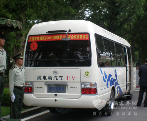 安凯宝斯通纯电动客车，国内首款纯电动中巴