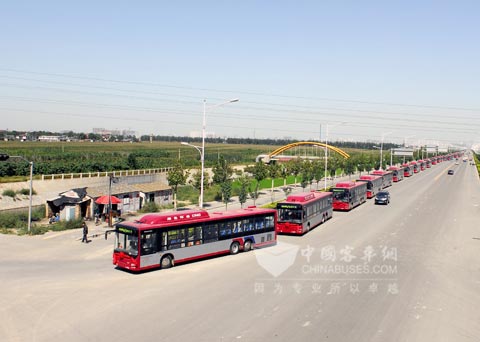 600辆黄海天然气客车运行于石家庄街头