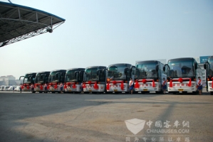 福田天然气客车走进阜阳运输集团